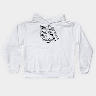 softball tigers face sport team Kids Hoodie